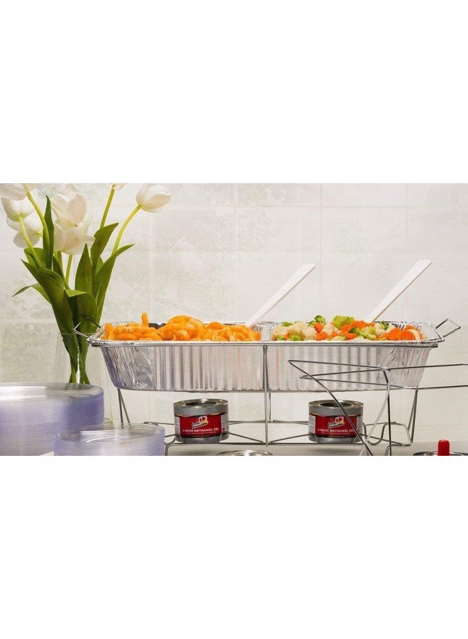 Nicole Home Collection Aluminum Pans Full Size, Large Disposable Roasting & Baking Pan, 21"x13" Deep Foil Pans (10 Pack) Extra Heavy Duty Chafing Trays for Hotels, Restaurants, Caterers, Steam Table, Buffets & Bakeware  - Image 4