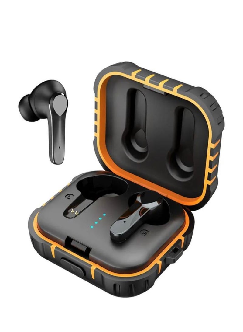 موديكس سماعات بلوتوث Moodix KI23K039 بإلغاء الضوضاء النشط وصوت عميق، أسود-أصفر - Image 1