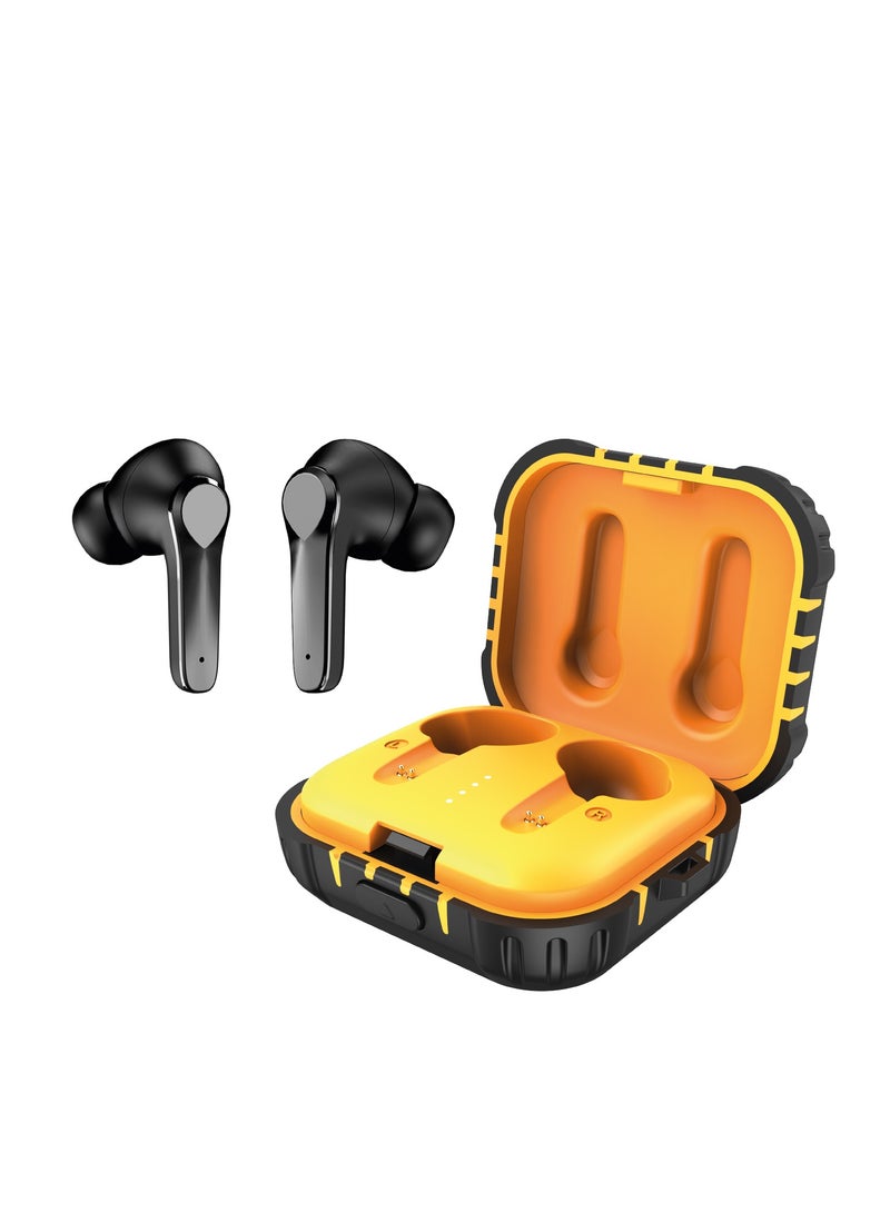 موديكس سماعات بلوتوث Moodix KI23K039 بإلغاء الضوضاء النشط وصوت عميق، أسود-أصفر - Image 4