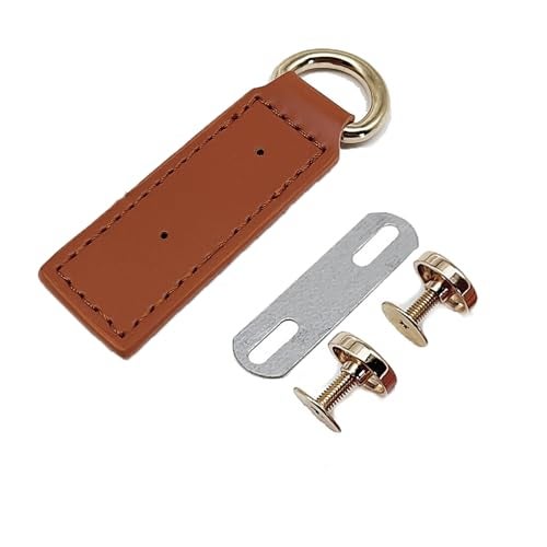 ArrErr 2 Pack Purse Strap Mount Hook with Screws Rectangle Leather Buckle Side D Ring Clips Replacement for Bag Shoulder Straps DIY Crossbody Handbag Handle Chain Belt - Image 4