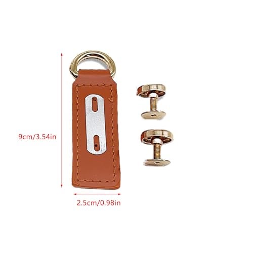 ArrErr 2 Pack Purse Strap Mount Hook with Screws Rectangle Leather Buckle Side D Ring Clips Replacement for Bag Shoulder Straps DIY Crossbody Handbag Handle Chain Belt - Image 2