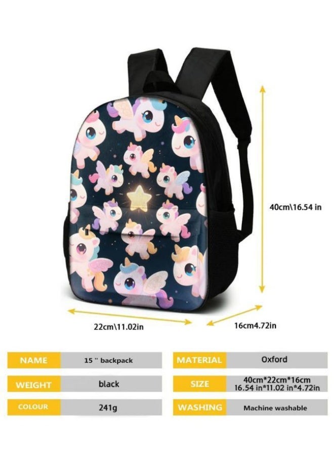 Bright Li Fire Bright Li Fire's new cute cartoon print, three-piece practical bag combination (students, children, friends outings, mountain climbing, etc. are available) - 107  - Image 5