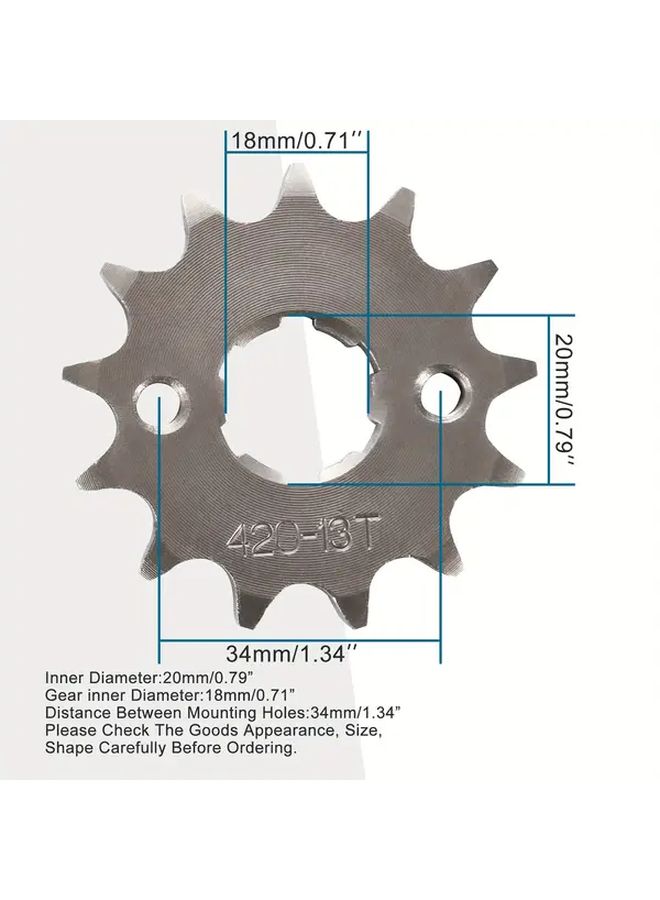 Motorcycle Front Sprocket 420 Chain 13 Teeth 20mm Bore Replacement For 50cc 70cc 90cc 125cc Dirt Bike ATV Go Kart - Image 3