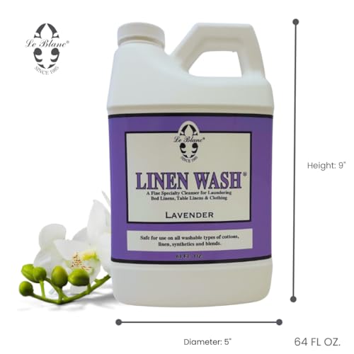 Le Blanc® Lavender Linen Wash® – Luxury Laundry Cleanser for Bed & Table Linens- 64 oz. (1 pack) - Image 2