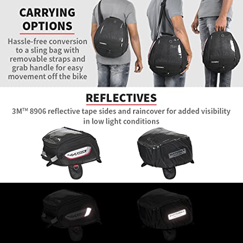 ViaTerra Nylon Oxus Bike Tank Bag (13L) | Strap Based | Works On All Motorcycles | Perfect for Daily Office Commute - Image 4