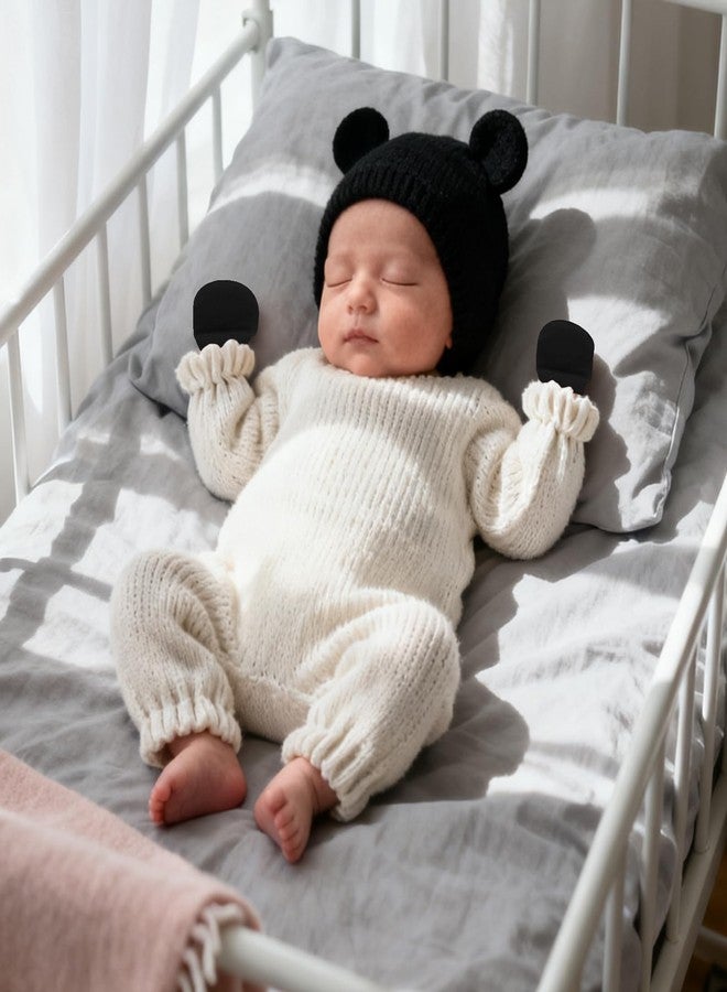 Sdfvsdg Newborn Baby Hats and Mittens Set Bear Ear Baby Beanie No Scratchs Gloves Newborn Hats Cotton Infant Caps Boys Girls - Image 5