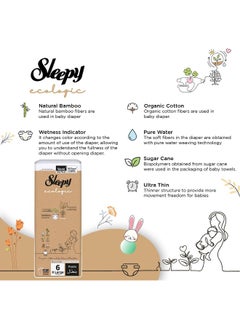 Sleepy Baby Ecologic Pants Size 6, Eco-Friendly Hypoallergenic, Superior Absorbency, All-Natural Materials, 6 X 32 Pieces  - Image 5