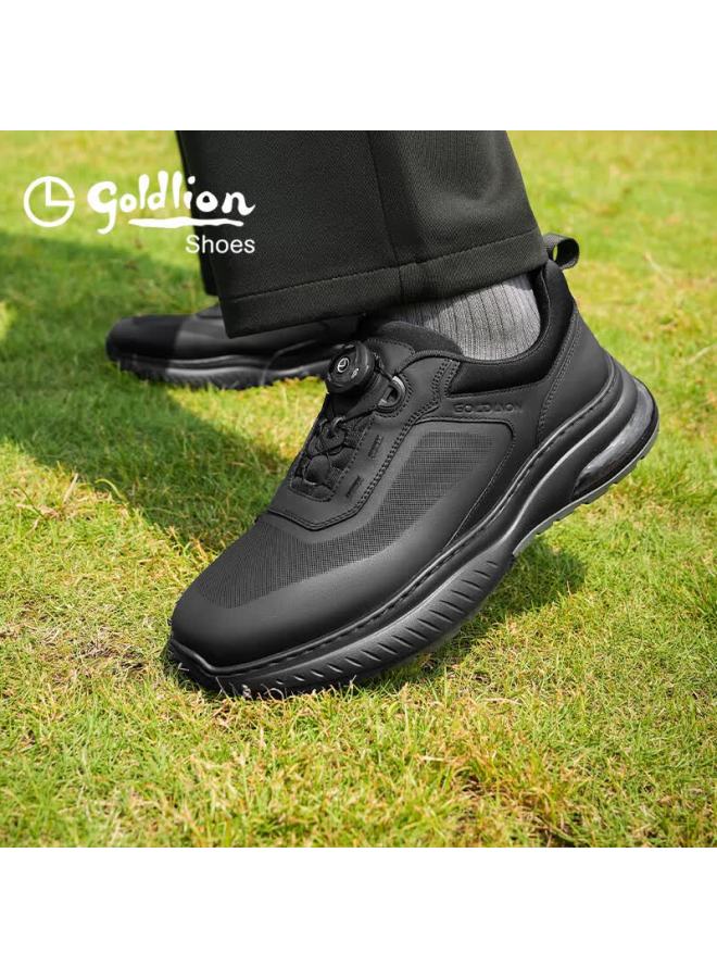 Goldlion Men's Shoes 25 Autumn New No-tie Rotating Buckle Cushioning Air Cushion Sole Casual Shoes G557530701aae Black Size 40 - Image 2