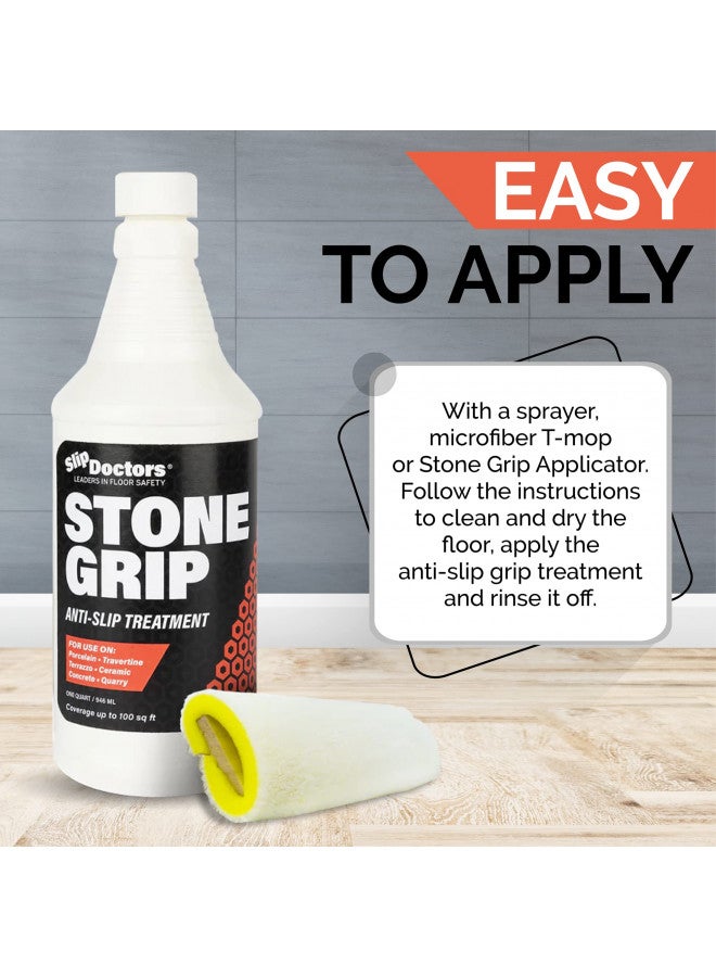 Slip Doctors Stone Grip Industrial (Gallon) Non-Slip Floor Treatment for Tile and Stone to Prevent Slippery Floors. Indoor/Outdoor, Residential/Commercial, Works in Minutes for Increased Traction - Image 5