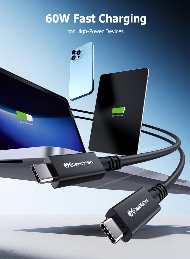 Cable Matters 20Gbps Active USB4 Cable 16.4 ft / 5m, Supports Up to [4K@60Hz Video, 60W Charging, 20Gbps Data Transfer] Compatible with Thunderbolt 4, USB C for VR Headset, MacBook, XPS, Surface Pro - Image 5