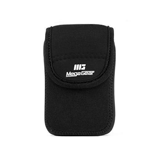 MegaGear MG037 Ultra Light Neoprene Camera Case compatible with Canon PowerShot SX740 HS SX730 HS SX720 HS SX710 HS SX700 HS Sony Cybershot DSCHX60V Black PU Leather - Image 1