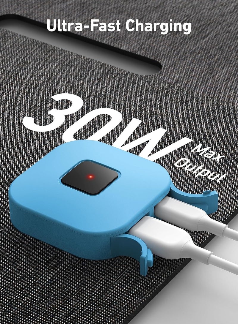 لوح الطاقة الشمسية سولكس PS30، شاحن شمسية محمول قابل للطي بقوة 30 واط، مقاوم للماء والغبار IP65، شحن فائق السرعة، يشحن جهازين في آن واحد، مناسب للتخييم، والمشي، والأنشطة الخارجية - Image 2