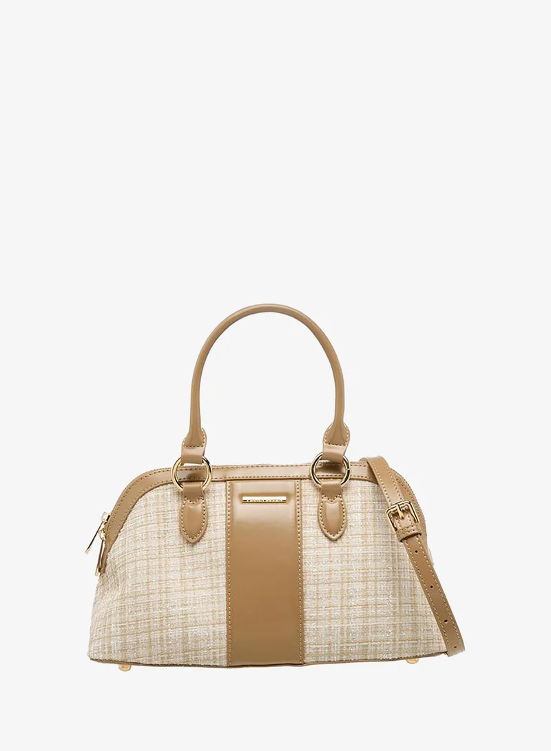 Textured Tote Bag with Double Handle