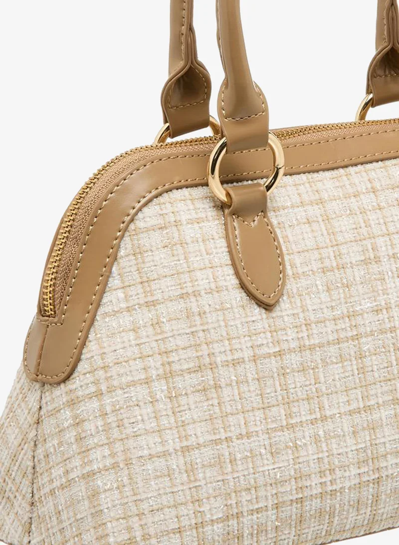 Flora Bella By Shoexpress BEIGE Textured Tote Bag with Double Handle for Women | Best Price UAE