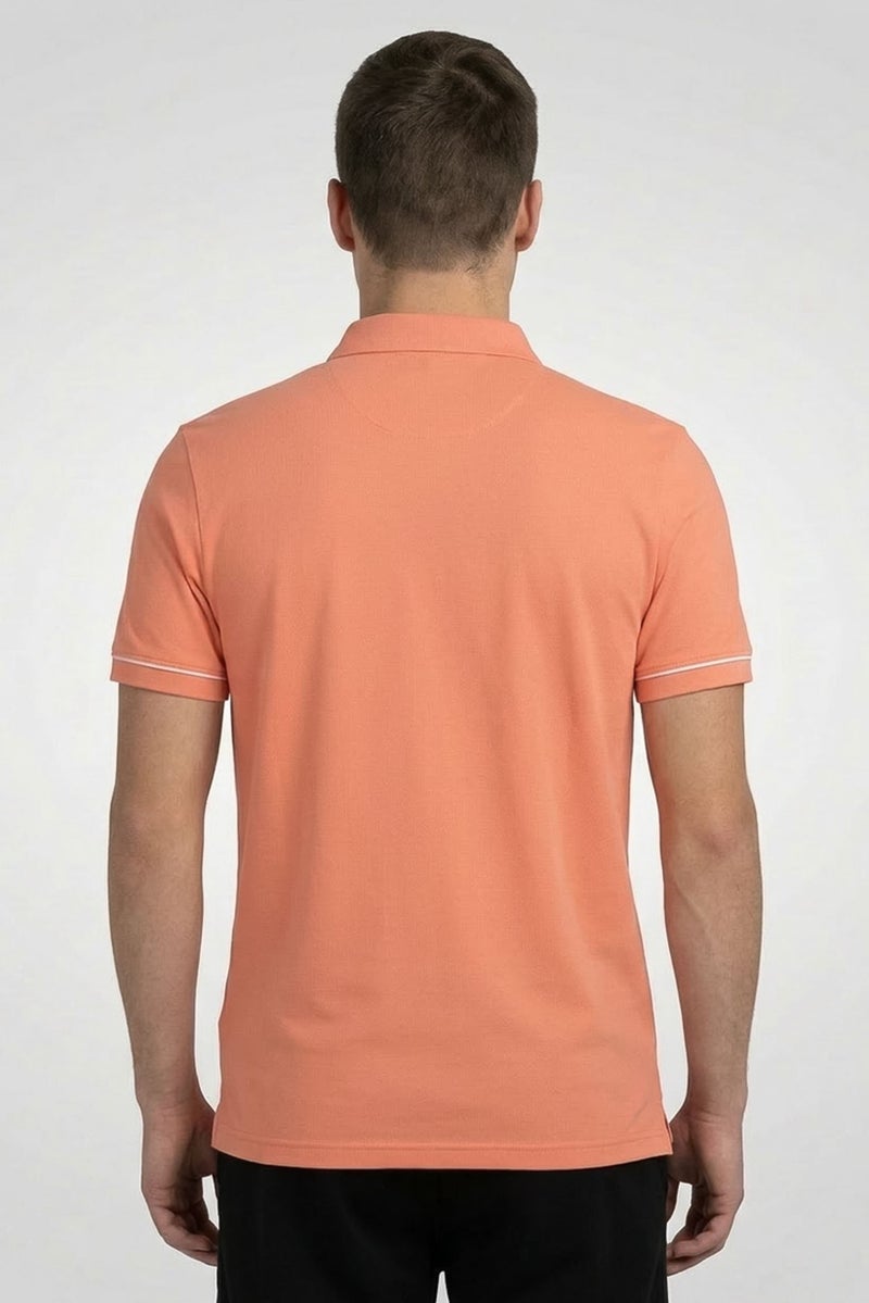Ping Men Sportswear Fit Short Sleeve Outdoor Polo Shirt, Peach - Image 4