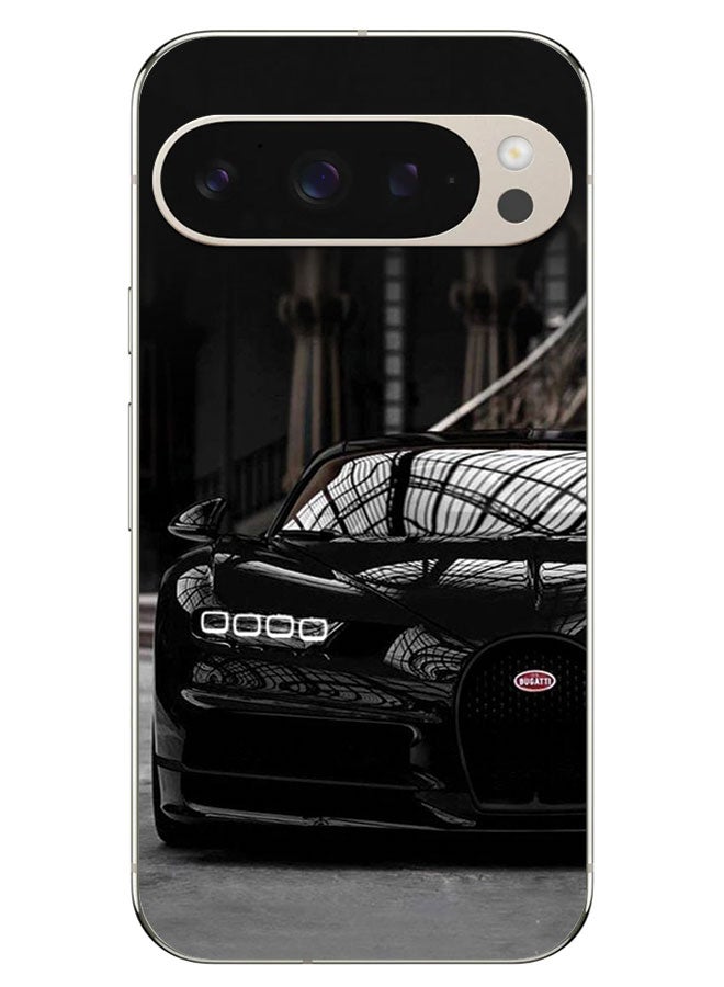 EYE CATCH Printed Protective Case Cover For Google Pixel 9 Pro XL  -  Bugatti Black Car - Image 1