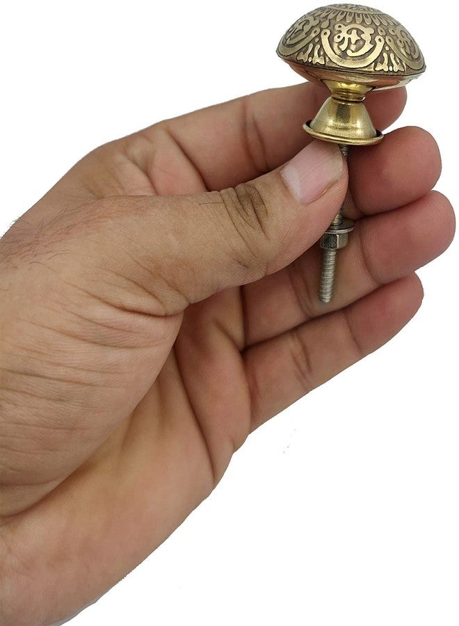 BnoSpace Golden Brass knobs for Cabinets, Drawers, Dresser Door & Pulls, 38 mm - Set of 6 - Image 5