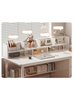 AIWANTO Desk with Storage and Large 3 Drawers PC Multifunctional Home Office Modern Laptop Sturdy Shelves Simple Stylish Workstation Study Table 140x103x50cm  - Image 2