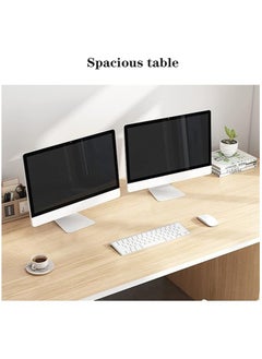 AIWANTO Desk with Storage and Large 3 Drawers PC Multifunctional Home Office Modern Laptop Sturdy Shelves Simple Stylish Workstation Study Table 140x103x50cm  - Image 5
