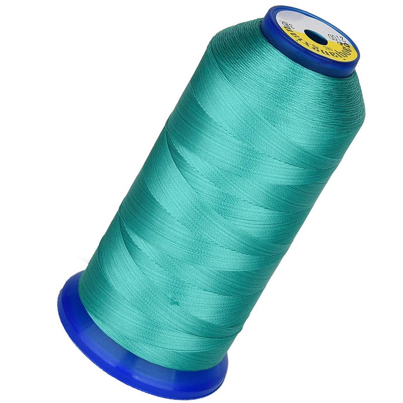 Heavy Duty Thread 1800Yards Size T7069 210D3 All Purpose High Strength Polyester Sewing Thread for Weaves Upholstery Jeans and Weaving Hair Drapery Beading Purses Leather Aquamarine