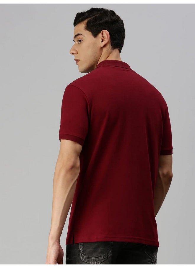 ONN - ONN Men's Solid Regular Fit Polo NC432_MRN_1PC_Maroon_L - Image 1