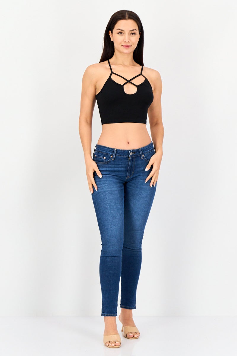 Sinsay بلوزة نسائية بدون أكمام بتصميم فتحة مفتاحية، سوداء - Image 4