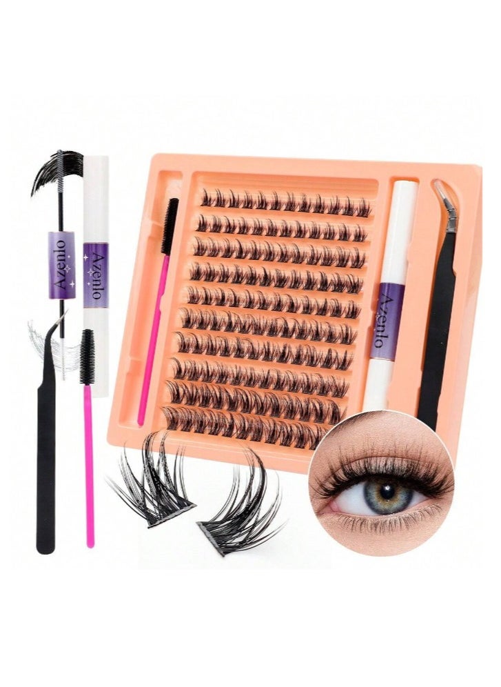 Shein - 120Pcs Individual Cluster Lashes DIY Lash Extension 10-16mm Eyelash Clusters Volume Wispy Lashes Super Thin Band Reusable Soft & Comfortable C Curly - Image 1