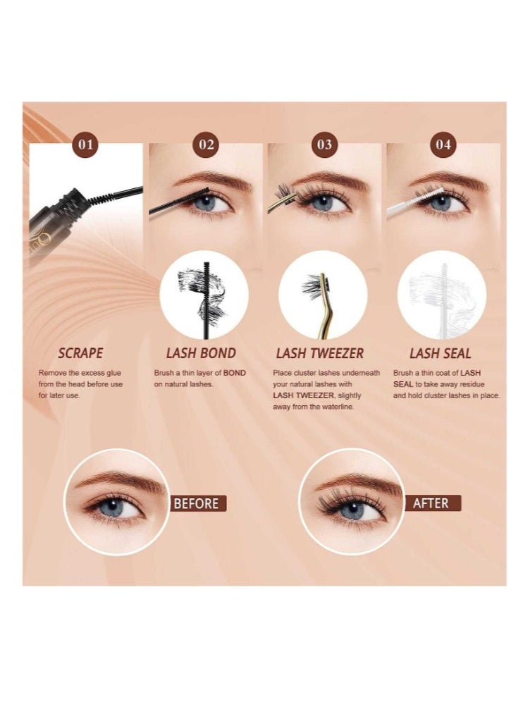 Shein - 120Pcs Individual Cluster Lashes DIY Lash Extension 10-16mm Eyelash Clusters Volume Wispy Lashes Super Thin Band Reusable Soft & Comfortable C Curly - Image 1