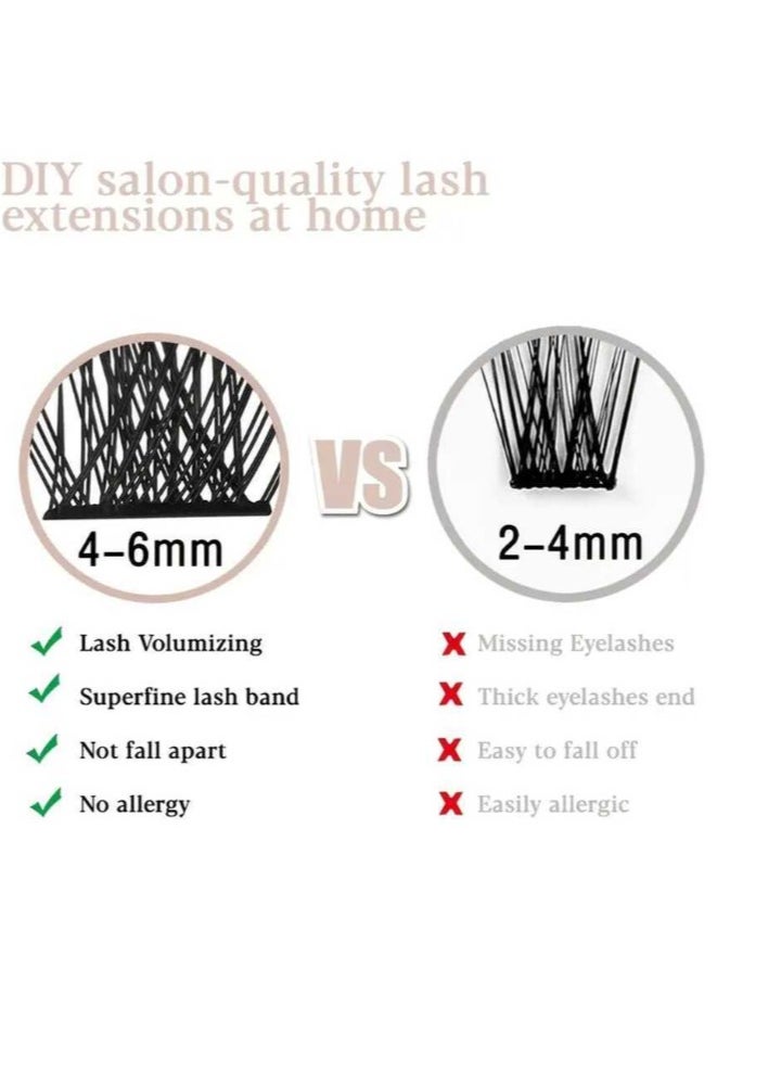 Shein - 120Pcs Individual Cluster Lashes DIY Lash Extension 10-16mm Eyelash Clusters Volume Wispy Lashes Super Thin Band Reusable Soft & Comfortable C Curly - Image 1