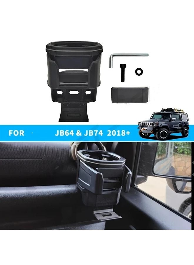 حامل الكأس والهاتف من ABS الأسود لسيارة سوزوكي جيمني JB74w JB64 2019-2024 - Image 1