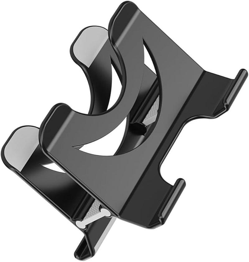 Black Vertical Laptop Stand for Desk Cooling Portable Riser Holder with Ventilation - Image 1