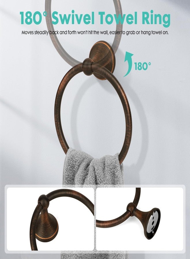Ntipox Antique 4 Piece Bathroom Hardware Accessories Set Oil Rubbed Bronze,24 Inch Towel Bar Set with Double Post Pivoting Toilet Paper Holder,Towel Rack Set Vintage,Bathroom Towel Holder Set Bronze - Image 5