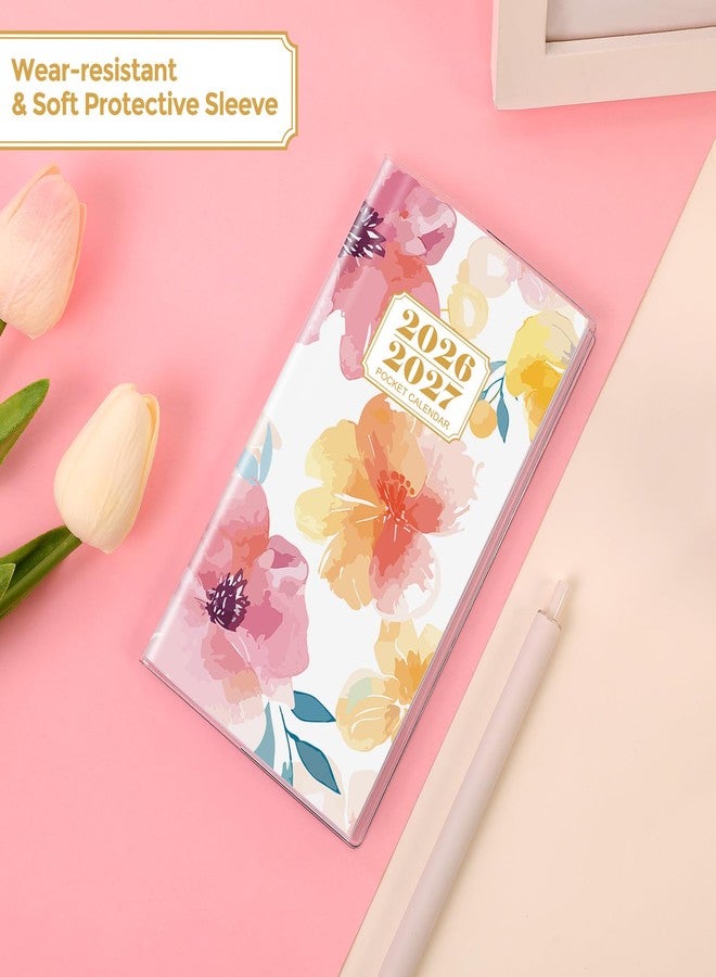 SKYDUE Pocket Calendar 2025-2026, 2-Year Small Monthly Pocket Planner for Purse, 6.7" x 3.7", Compact Design with Plastic Sleeve, Perfect for On-the-Go Planning and Organization - Image 3