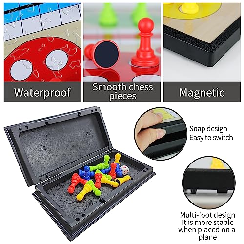 KIDAMI Mini Magnetic Ludo Travel Board Game Set, Folding Design and Light-Weight, Gift for Kids Toddlers (7.64 × 7.64 inches) - Image 2