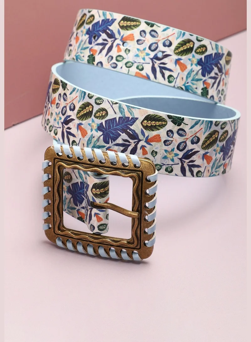 Haute Sauce Casual Printed PU Leather Waist Belt For Women