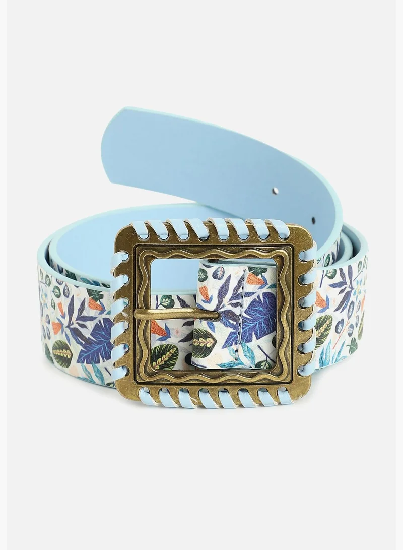 Haute Sauce Casual Printed PU Leather Waist Belt For Women