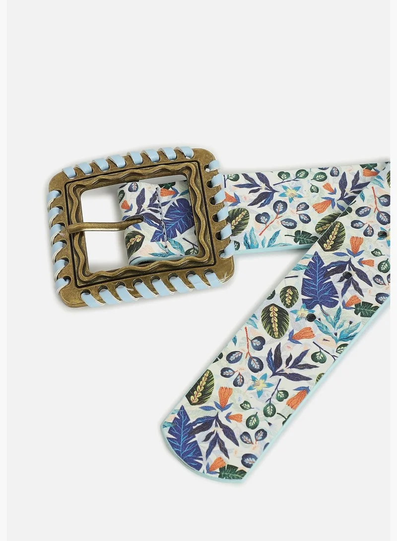 Haute Sauce Casual Printed PU Leather Waist Belt For Women