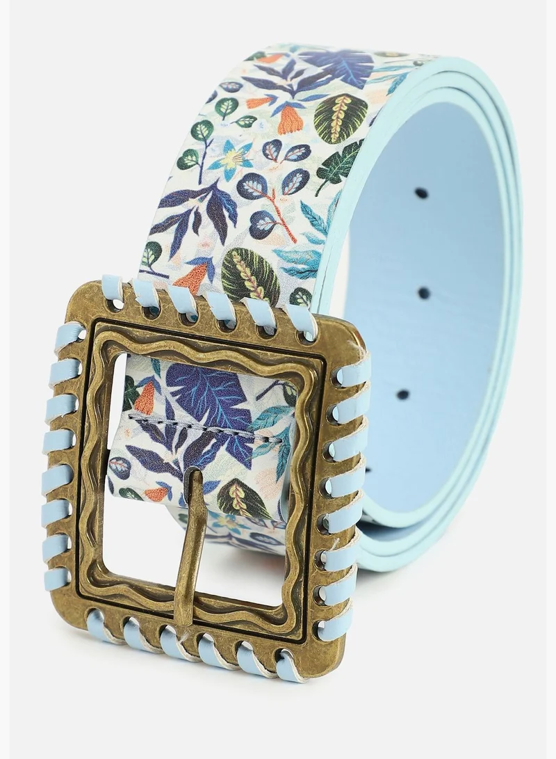 Haute Sauce Casual Printed PU Leather Waist Belt For Women