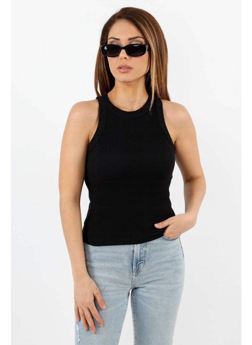 Ritnice - Women's 3-Piece Premium Cotton Ribbed Cream Black Smoke Undershirt - Image 1