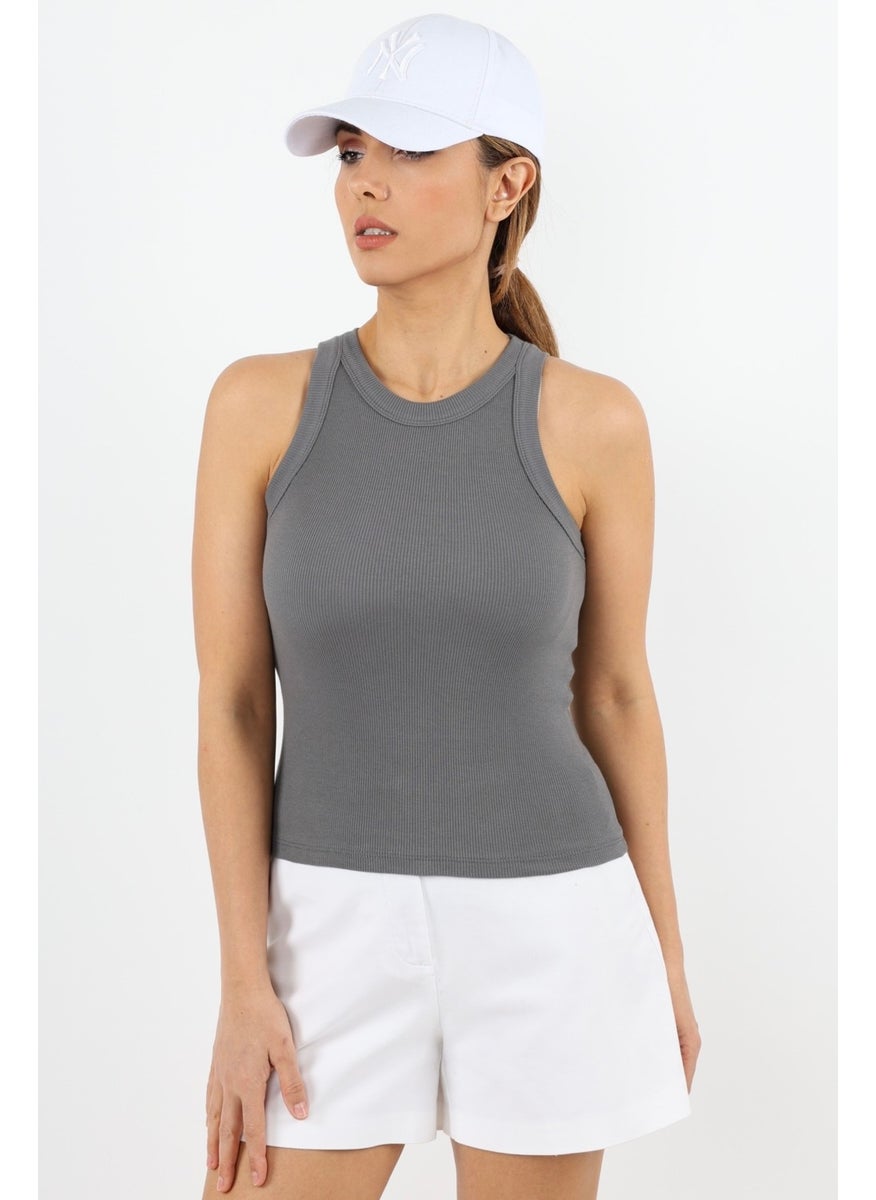 Ritnice - Women's 3-Piece Premium Cotton Ribbed Cream Black Smoke Undershirt - Image 1