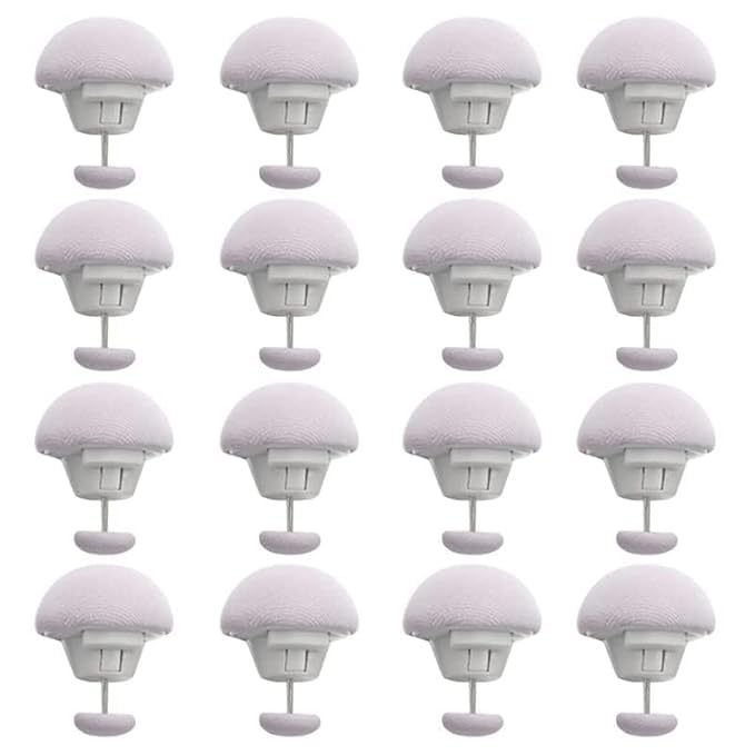 WINDKART MushroomShaped Duvet Clips NonSlip Unbreakable Quilt Holder Fasteners RustProof Duvet Cover Fixtures for Comforters 16 Gray - Image 1
