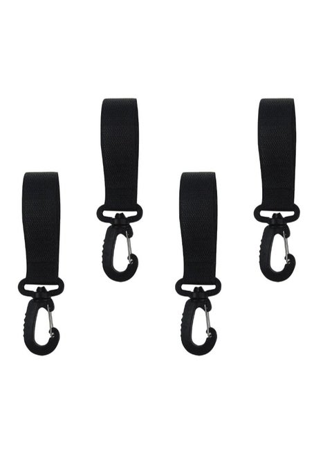 4pcs Professional Kayak Paddle Fixing Hooks Adjustable Canoe Paddle Fixators (Black)