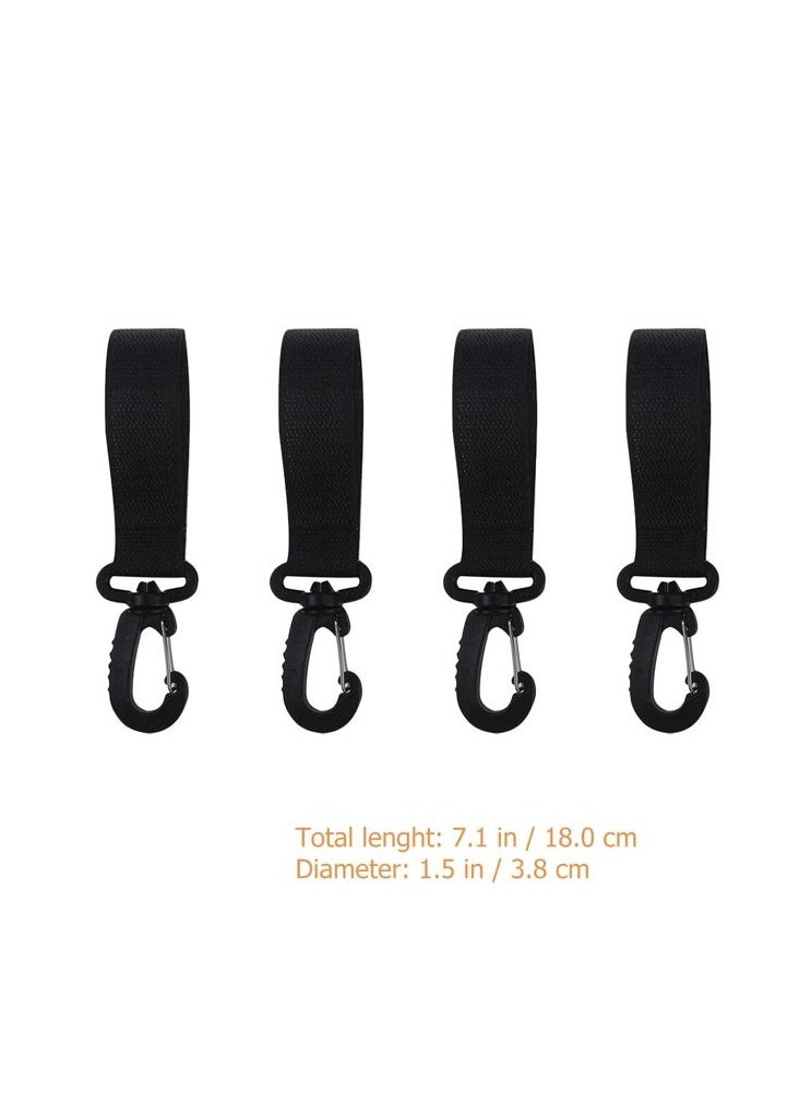 Daytoyz - 4pcs Professional Kayak Paddle Fixing Hooks Adjustable Canoe Paddle Fixators (Black) - Image 1