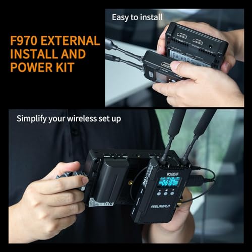 Feelworld فيليوورلد F5 Prox 5.5 إنش 1600 نيت شاشة مراقبة ميدانية لكاميرا DSLR ساطعة عالية اللمس مع موجة ثلاثية الأبعاد LUT F970 مجموعة خارجية للتثبيت للطاقة والنقل اللاسلكي 1920x1080 4K HDMI مدخل ومخرج Type-c - Image 4
