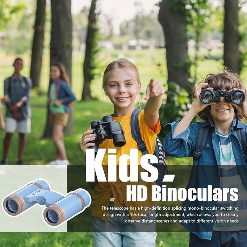 Blue Compact Mini Binoculars High Power HD Optics for Bird Watching Concerts Hunting Hiking - Image 4