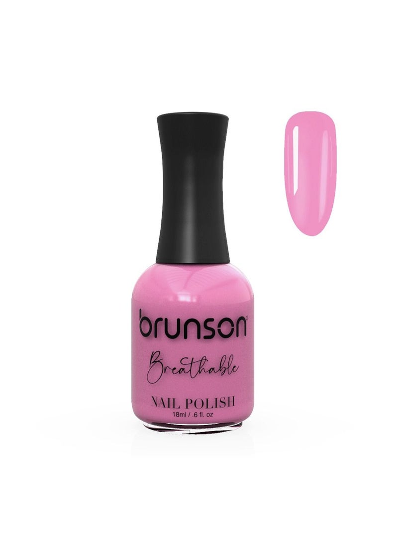 Brunson breathable nail polish halal nail lacquer wudu friendly quick dry long lasting but easy peel off glossy shine water based nail paint 18ml