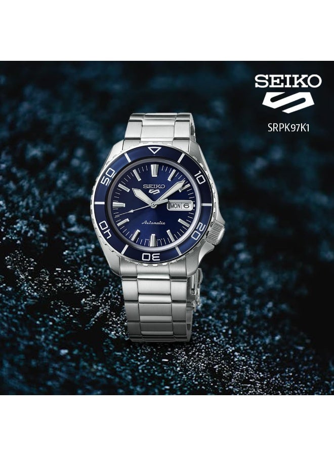 Seiko SEIKO Stainless Steel Analog Blue Dial Men's Watch-SRPK97K1  - Image 4