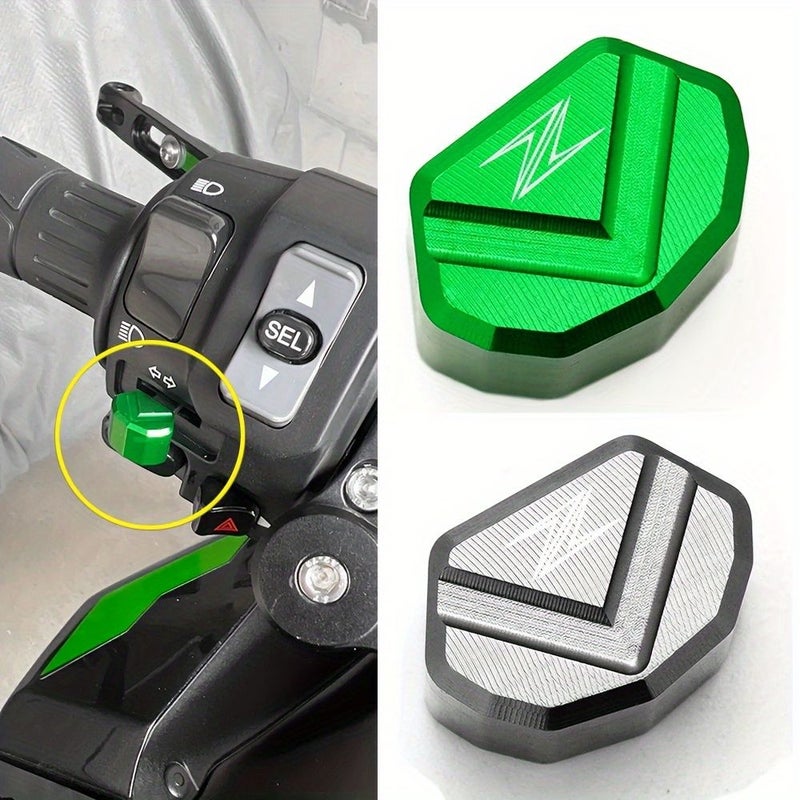 Red CNC Aluminum Turn Signal Switch Cover for Kawasaki Z Series Motorcycles - Image 1