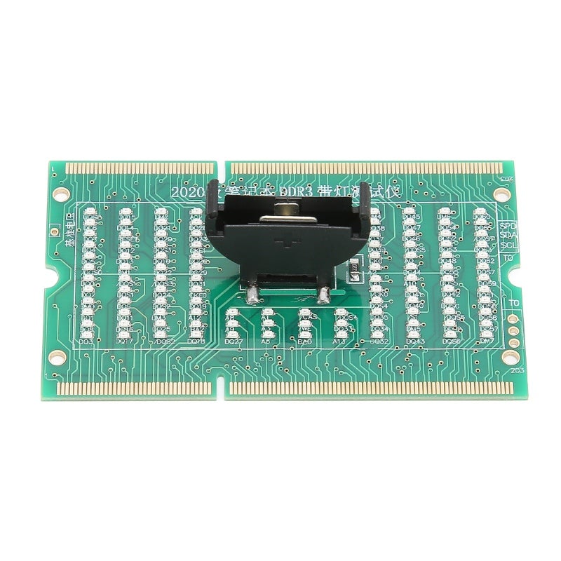 بطاقة اختبار ذاكرة DDR3 للأمام والخلف للكمبيوتر المحمول - لوحة دارة مطبوعة مع مؤشر LED لاختبار فتحة الذاكرة في اللوحة الرئيسية لأعطال عدم التشغيل وعدم العرض - Image 3