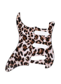 Thoraya Guitar Left Hand Pickguard PVC 3 Layers Protective Decorative Guitar Scratch Plate for Strat Leopard Print  - Image 1